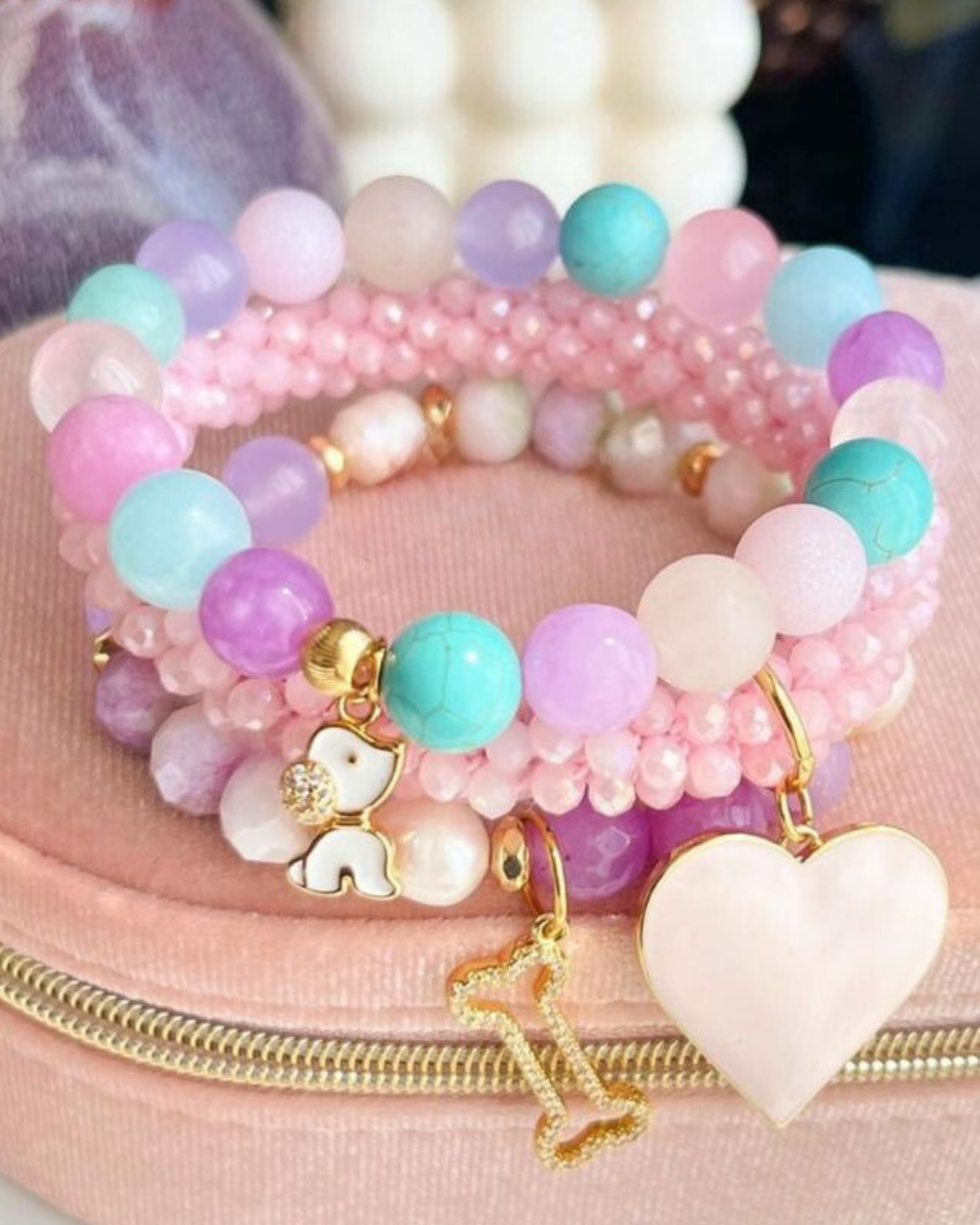 Dog Lover Bracelet in Pink