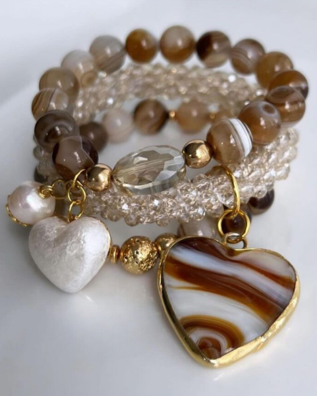 Tiger Eye and Pearl Bracelet