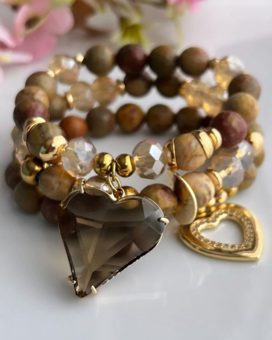 Smoky Quartz Jasper Bracelet