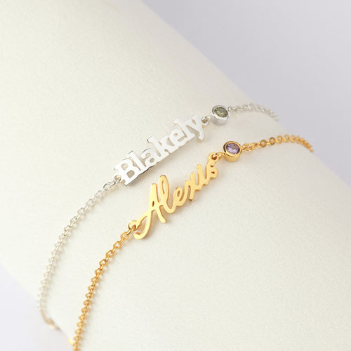 Personalized Name Bracelet, Cursive Name Bracelet, Tween Girl Gift